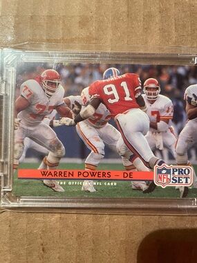 Warren Powers NFL Trading Card - Red -